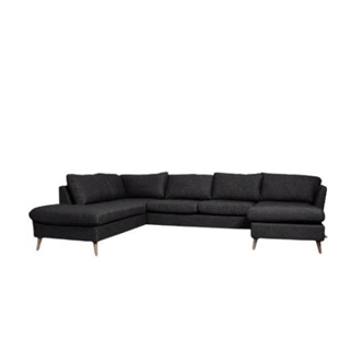 U sofa i flot grå stof